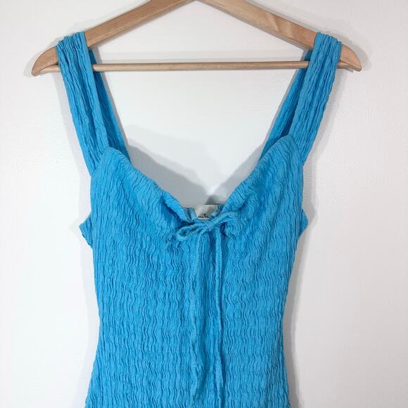 Free People Beach Dress Eleni Bodycon Midi Maxi Dress | Blue | SZ XS - Picture 5 of 11